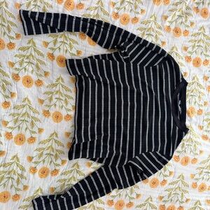 Disturbia Monochrome Striped Top